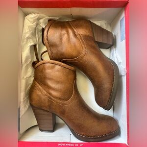 Cognac southwest boot cowboy ankle boot